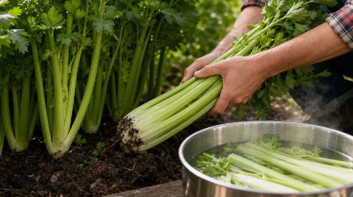 when to harvest celery